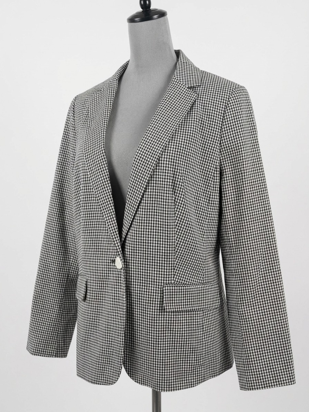 Talbots Black & White Houndstooth Blazer